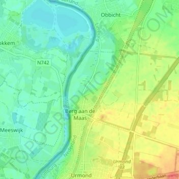 Nattenhoven topographic map, elevation, terrain
