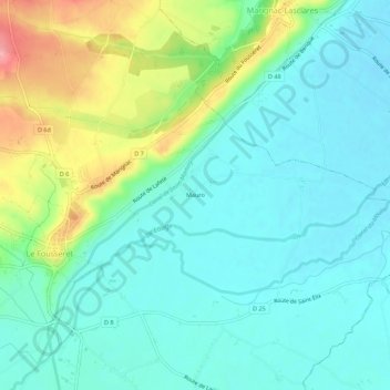 Mauro topographic map, elevation, terrain