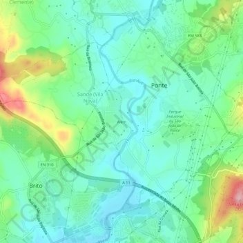 Além topographic map, elevation, terrain