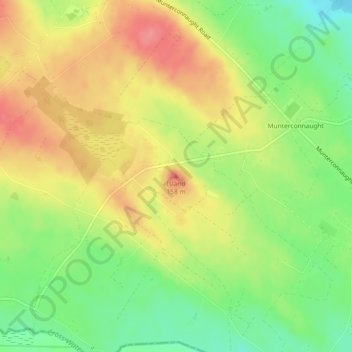 Island topographic map, elevation, terrain