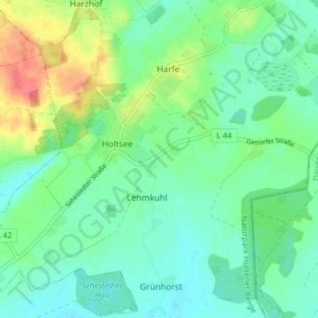 Trömbek topographic map, elevation, terrain