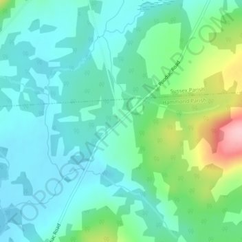 Poodiac topographic map, elevation, terrain