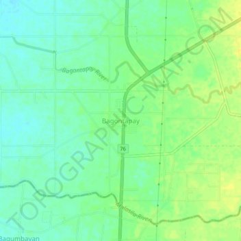 Bagontapay topographic map, elevation, terrain