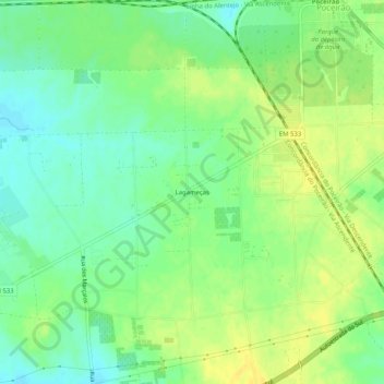Lagameças topographic map, elevation, terrain