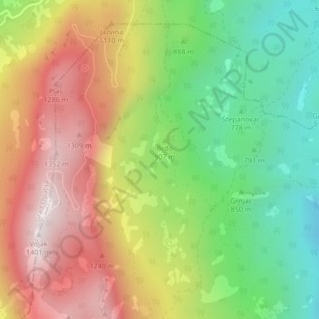 Vilaz topographic map, elevation, terrain
