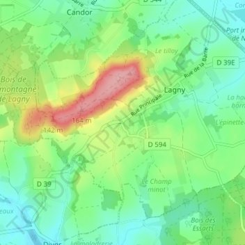 Sceaucourt topographic map, elevation, terrain