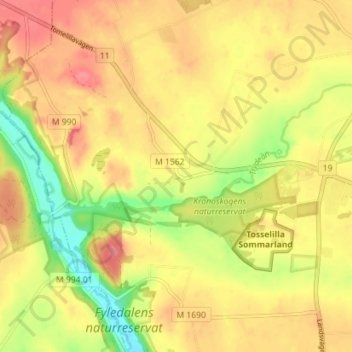 Ramsåsa topographic map, elevation, terrain