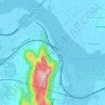 Reti Bandar topographic map, elevation, terrain