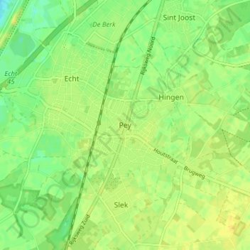 Pey topographic map, elevation, terrain