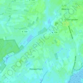 Westersander topographic map, elevation, terrain