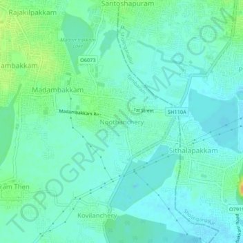 Noothanchery topographic map, elevation, terrain