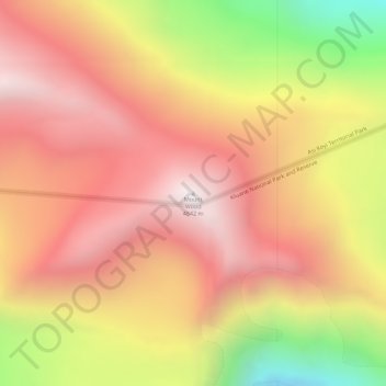 Mount Wood topographic map, elevation, terrain