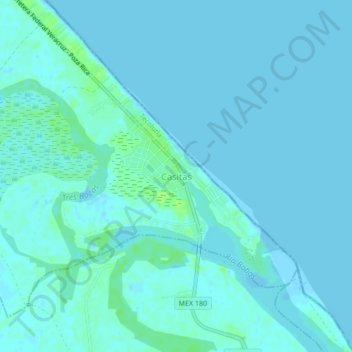 Casitas topographic map, elevation, terrain