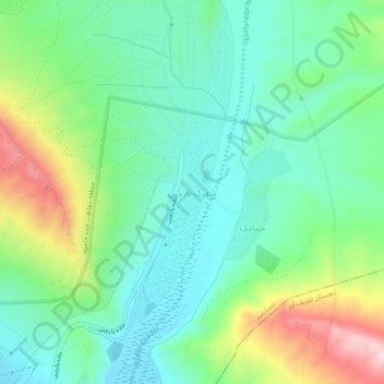 Parchin topographic map, elevation, terrain