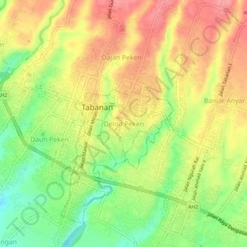 Delod Peken topographic map, elevation, terrain