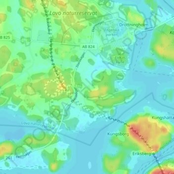 Edeby topographic map, elevation, terrain