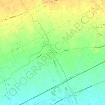 Villaorba topographic map, elevation, terrain