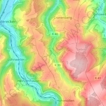 Sulzhof topographic map, elevation, terrain