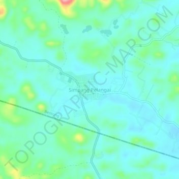 Simpang Pelangai topographic map, elevation, terrain