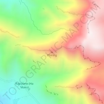 Phiring topographic map, elevation, terrain