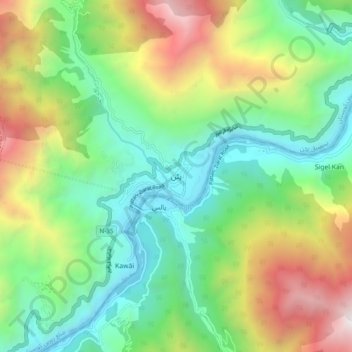 Pattan topographic map, elevation, terrain