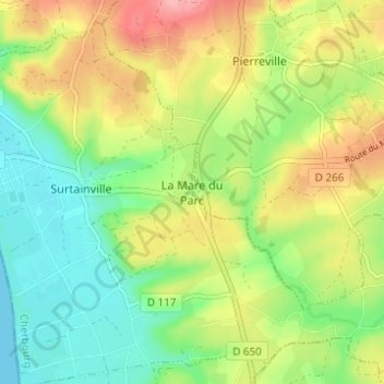 La Mare du Parc topographic map, elevation, terrain
