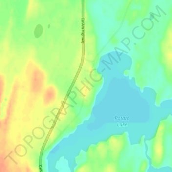 Potato Lake topographic map, elevation, terrain