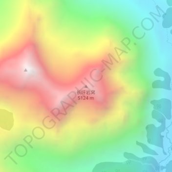 长坪岩窝 topographic map, elevation, terrain