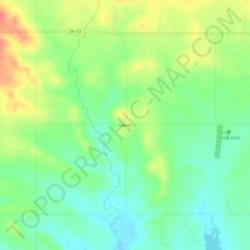 Glenn topographic map, elevation, terrain