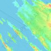 Zadar topographic map, elevation, terrain