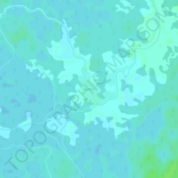 Aven topographic map, elevation, terrain