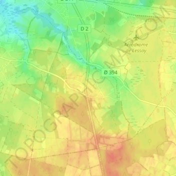 Le Buisson topographic map, elevation, terrain