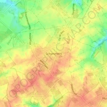Schimmert topographic map, elevation, terrain