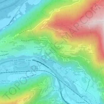 Le Cuchet topographic map, elevation, terrain