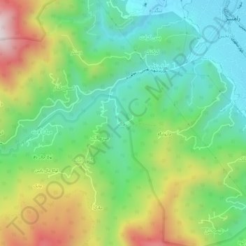 Termak topographic map, elevation, terrain