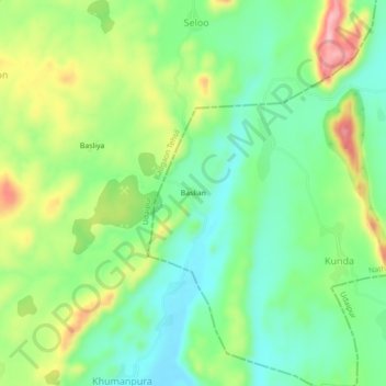 Baslian topographic map, elevation, terrain