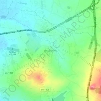 Ban Chak Ngaeo topographic map, elevation, terrain