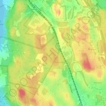 Grävlingsberget topographic map, elevation, terrain