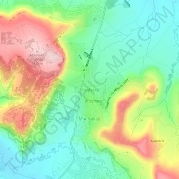 Maqhaka topographic map, elevation, terrain