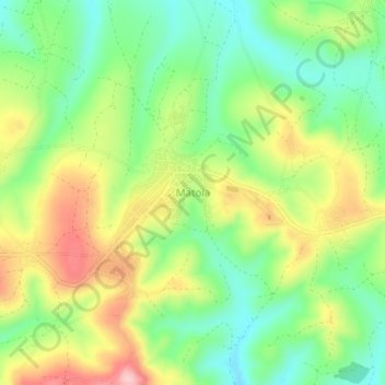 Matola topographic map, elevation, terrain