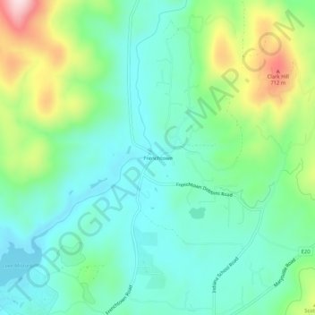 Frenchtown topographic map, elevation, terrain