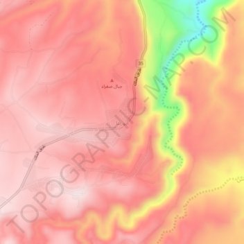 Abu Bana topographic map, elevation, terrain