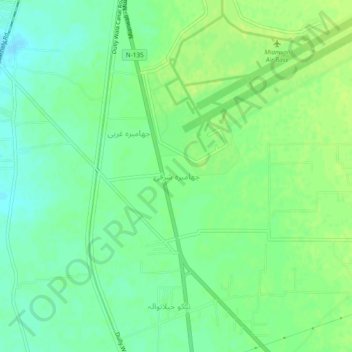 Jhambra Sharqi topographic map, elevation, terrain