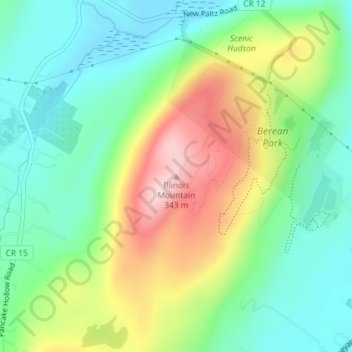 Illinois Mountain topographic map, elevation, terrain
