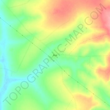 Açaí topographic map, elevation, terrain