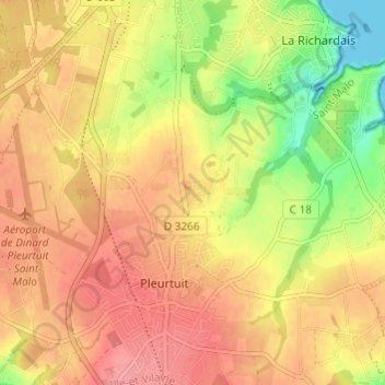 La Chesnaie topographic map, elevation, terrain