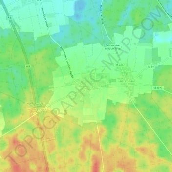 Hofolding topographic map, elevation, terrain