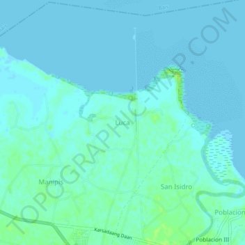 Luca topographic map, elevation, terrain