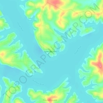 Green Bay Terrace topographic map, elevation, terrain