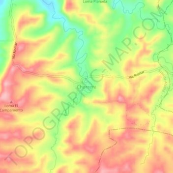 Chorrera topographic map, elevation, terrain